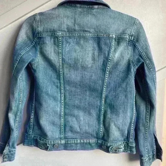 Levis Original Denim Trucker Jacket Blue  Cotton Button Up size XS - Picture 5 of 11